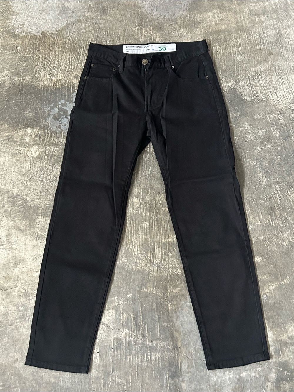 LRG Black Slim Straight-Leg Jeans